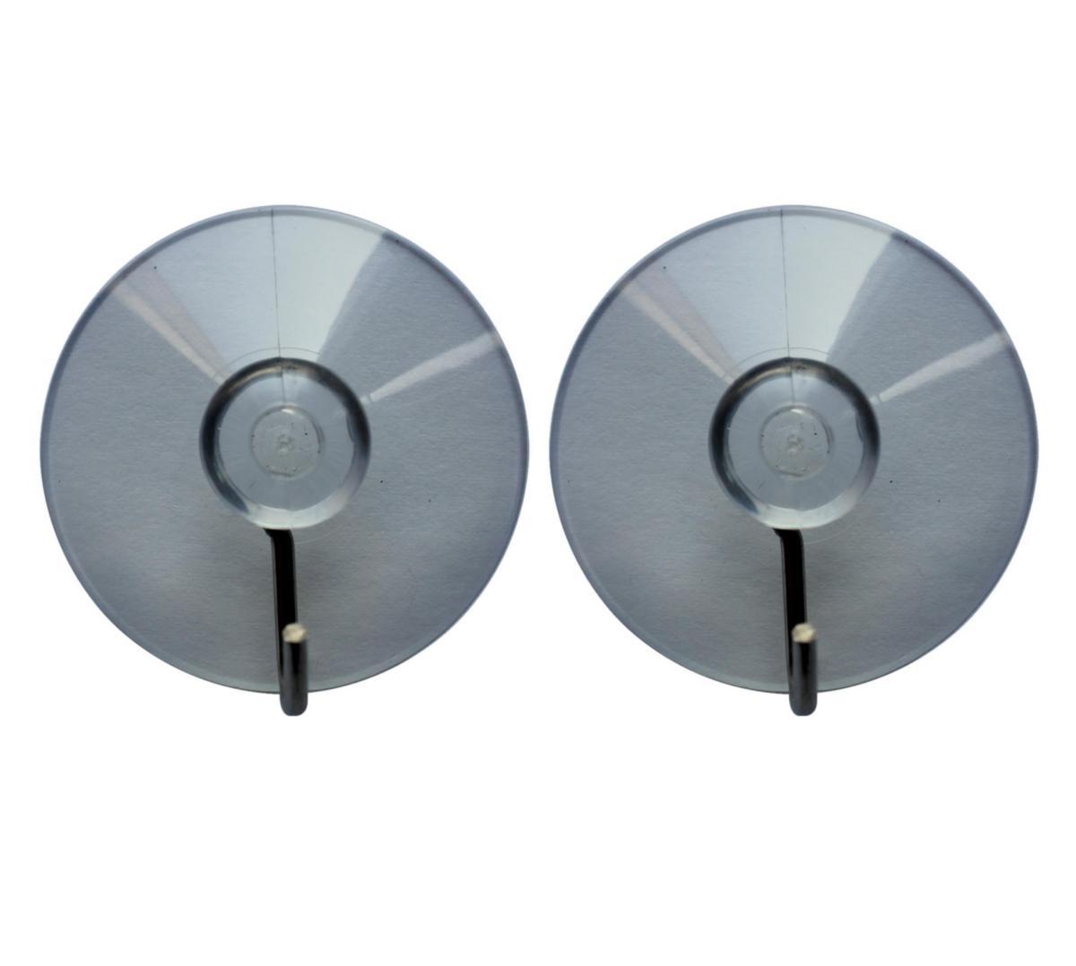 TARGET® sugekop krog - TARGET sugekop krog 2 stk. transparant/krom