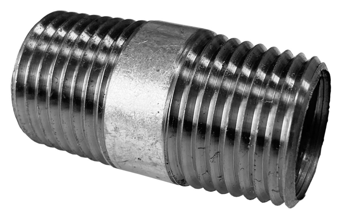 Galvaniseret nippelrør - Nippelrør 1/2"x40 mm galv.