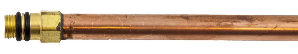 Kobberrør 10 x 350 mm med gevind til armatur - Kobberrør til armatur med gevind 10x350 mm