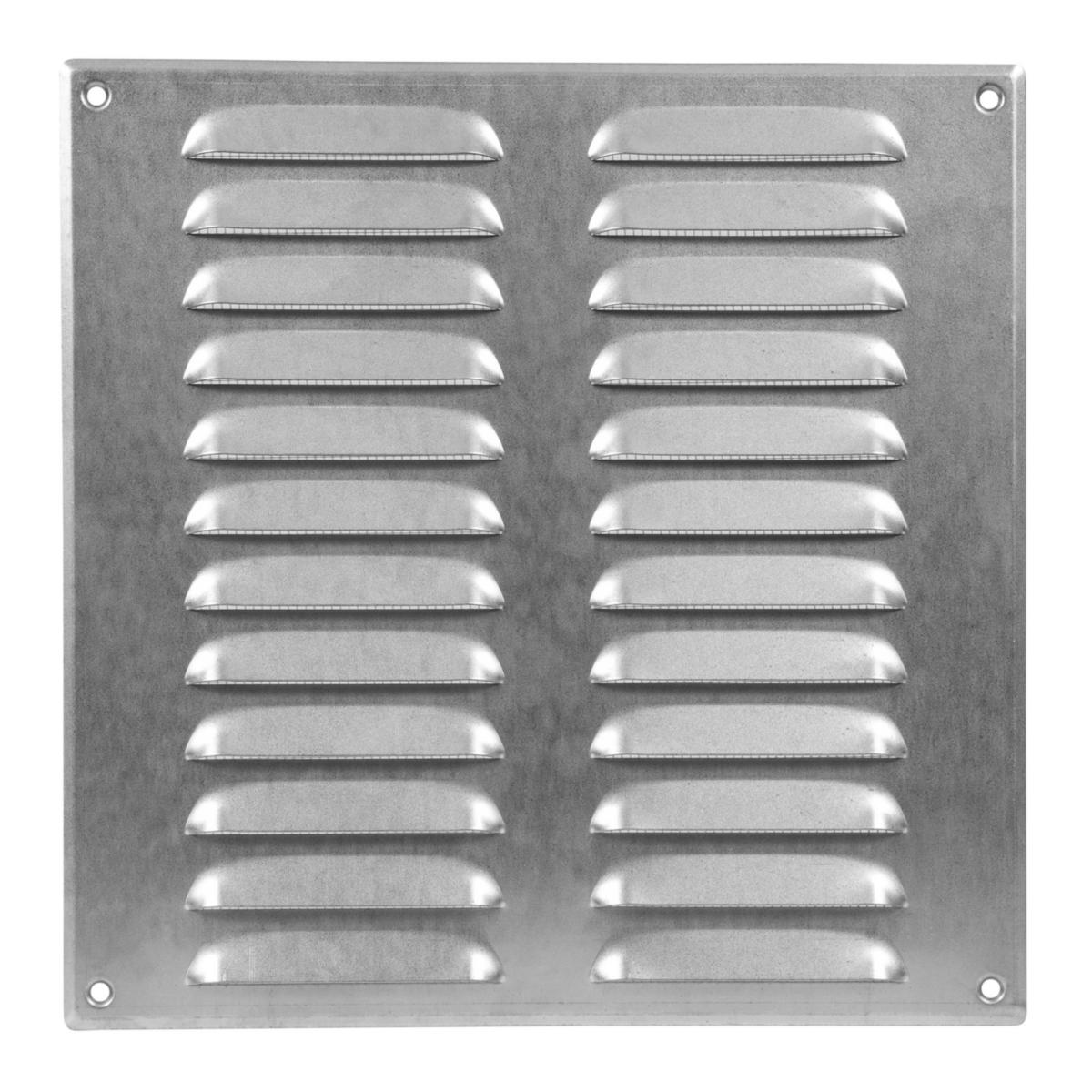 Klimair Udvendig jalousi - Klimair vægrist 280x280mm Metalrist med net galvaniseret