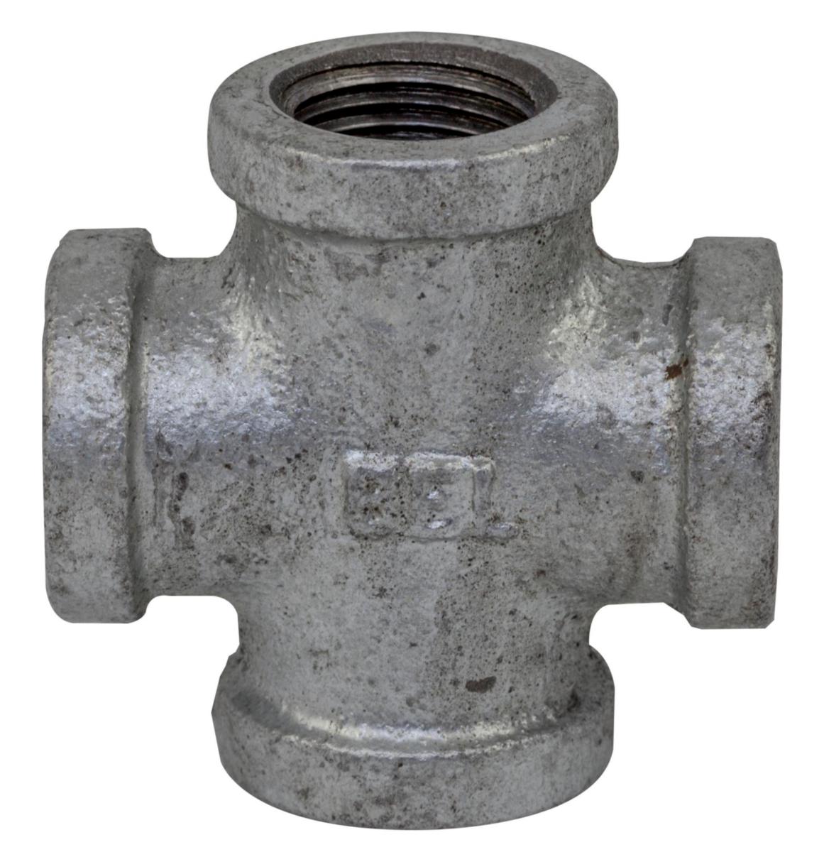 Galvaniseret Kryds - Kryds 1/2" galvaniseret 4 x muffe