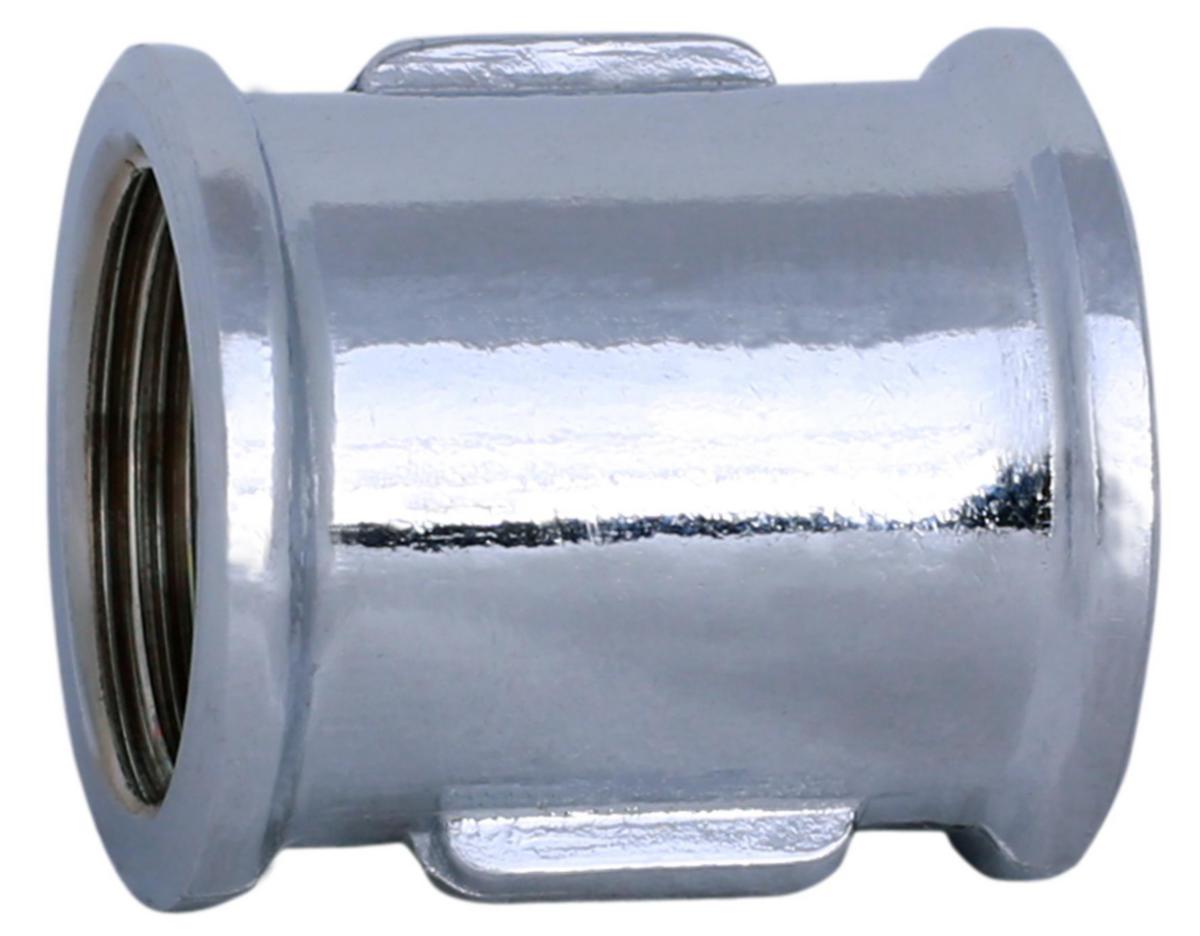 Krom muffe - Muffe 1/2" krom