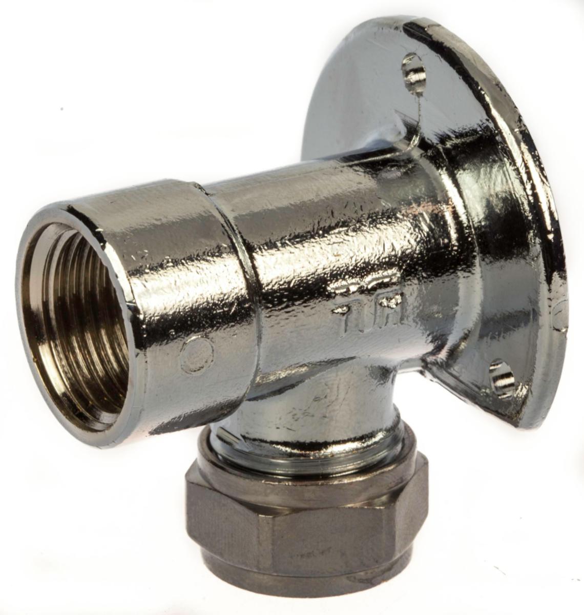 Dækvinkel, klemring fittings, krom - Dækvinkel klemring fittings 15 x 1/2 krom