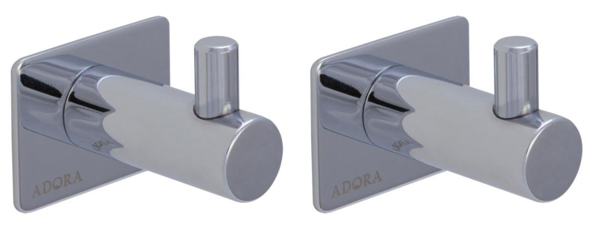 ADORA® Håndklædekrog. Krom - ADORA håndklædekrog med tap kort model 4cm, 2stk. krom