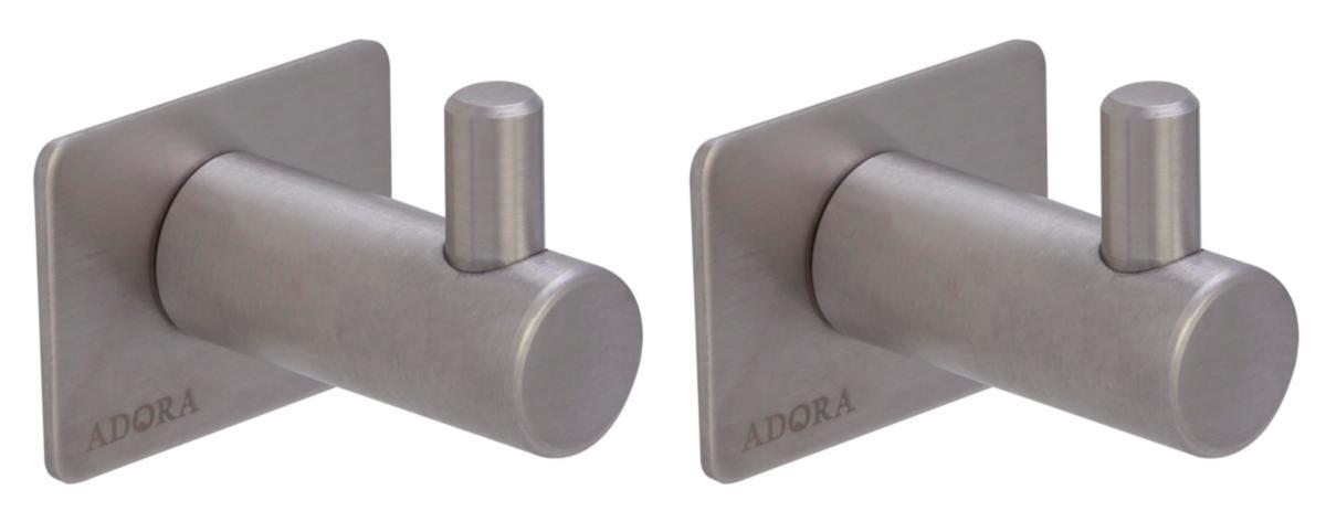 ADORA® håndklædekroge - ADORA håndklædekrog med tap kort model 4cm 2stk. steel