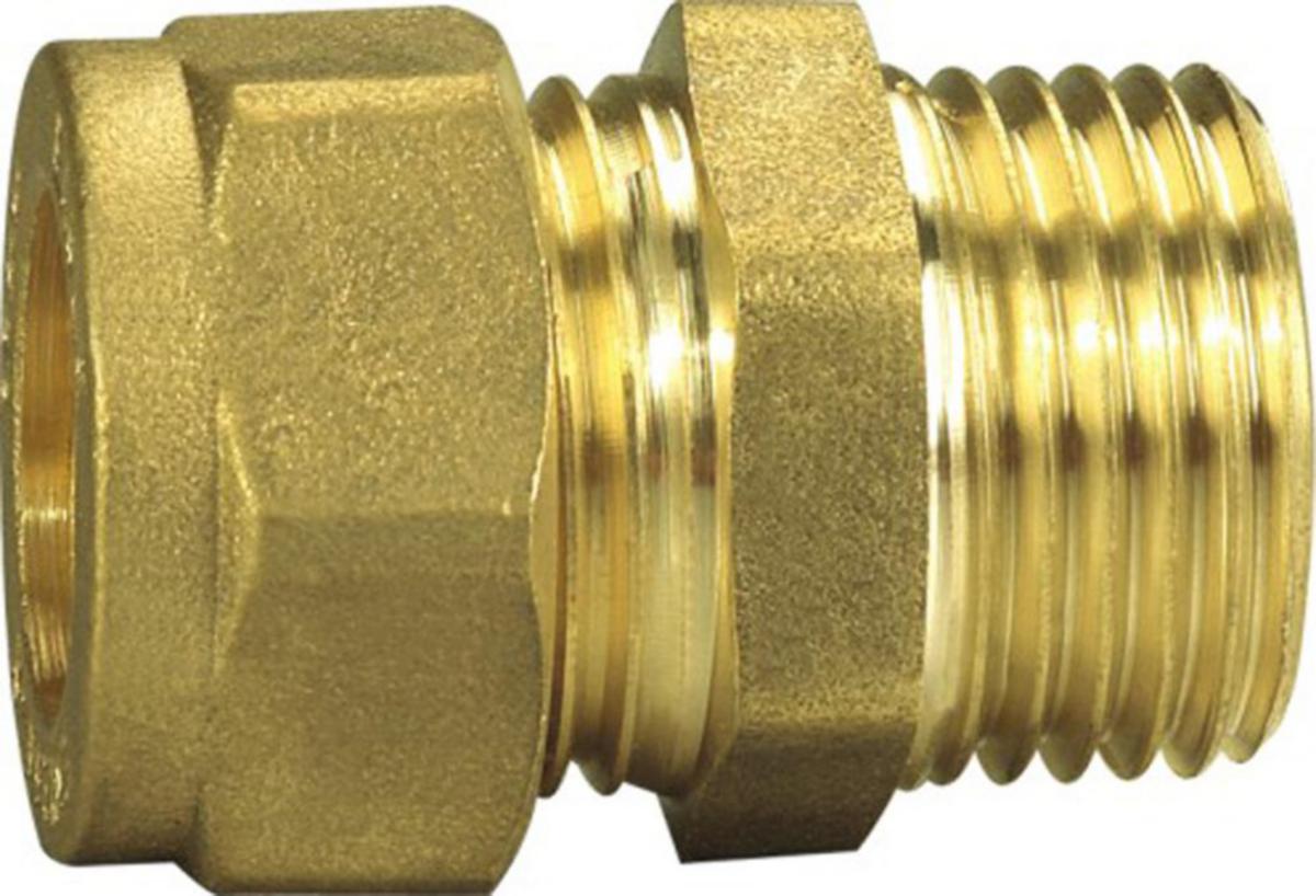 Nippel klemring til kobberrør - Nippel klemring 1/2" x 15mm messing