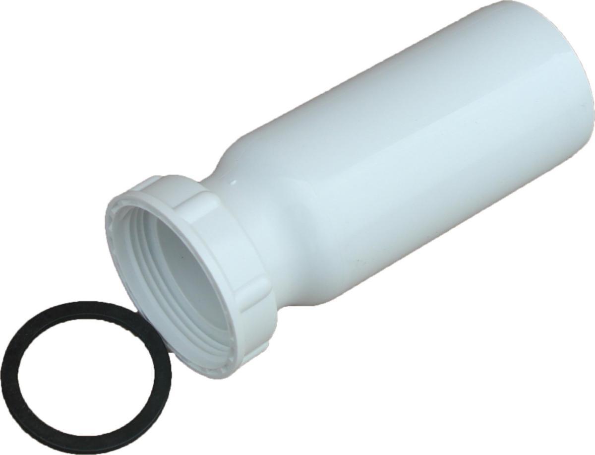 Tilslutningsrør 50 mm 1 1/4" - Tilslutningsrør til vask 1 1/4 x50 mm 120 mm plast hvid