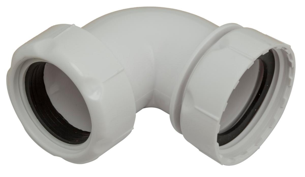 Afløbsvinkel til håndvask 1 1/4"x32 mm hvid - Afløbsvinkel til håndvask 1 1/4"x32 mm plast hvid