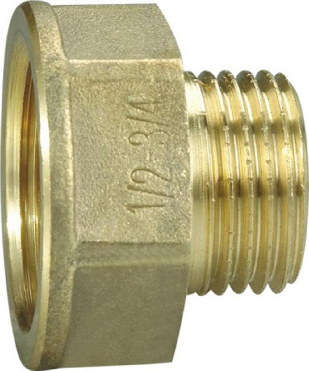 Messing spidsmuffe - Spidsmuffe 3/8"x1/2" messing