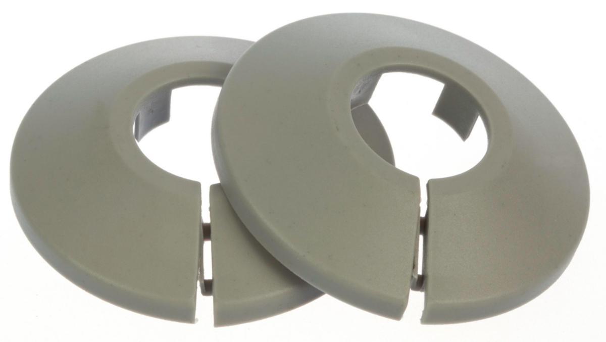 Plastroset delt grå - Roset 2-delt 1/2" 22 mm 2 stk. grå plast