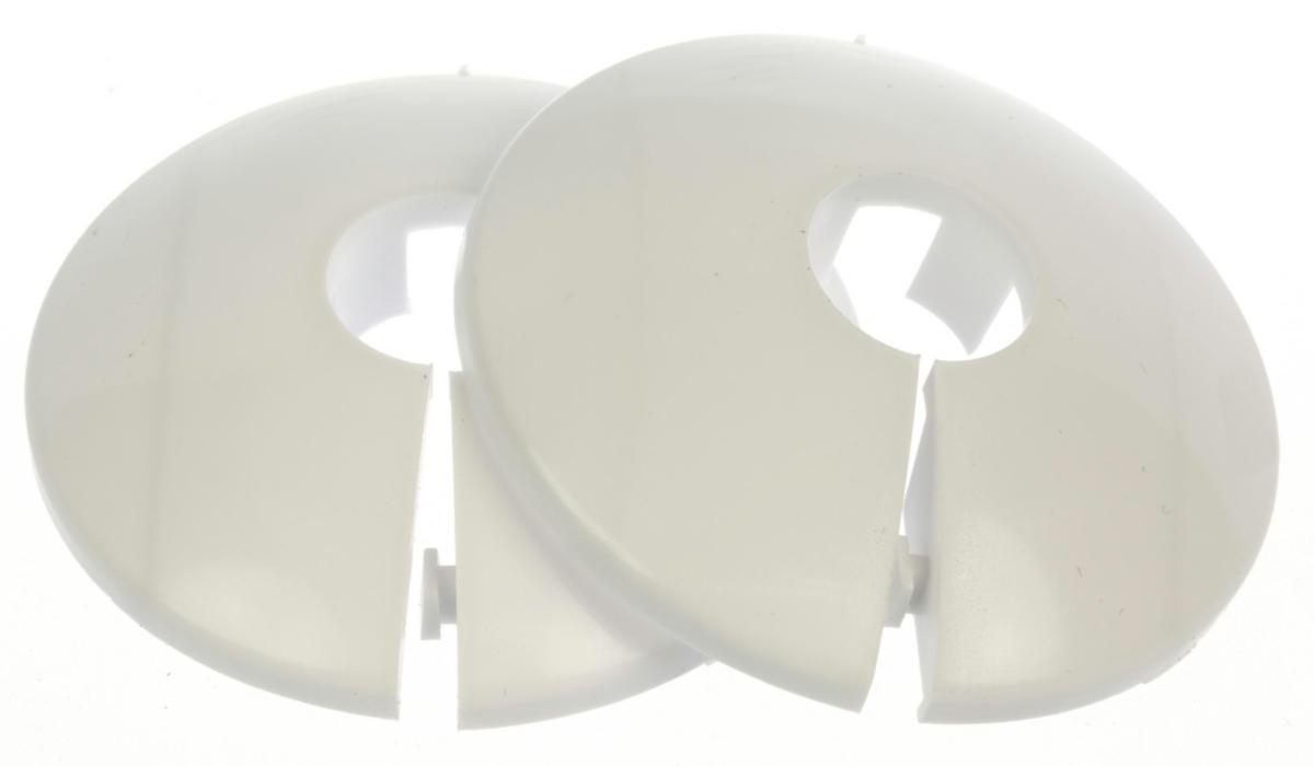 Plastroset delt hvid - Roset 2-delt 15 mm 2 stk. hvid plast