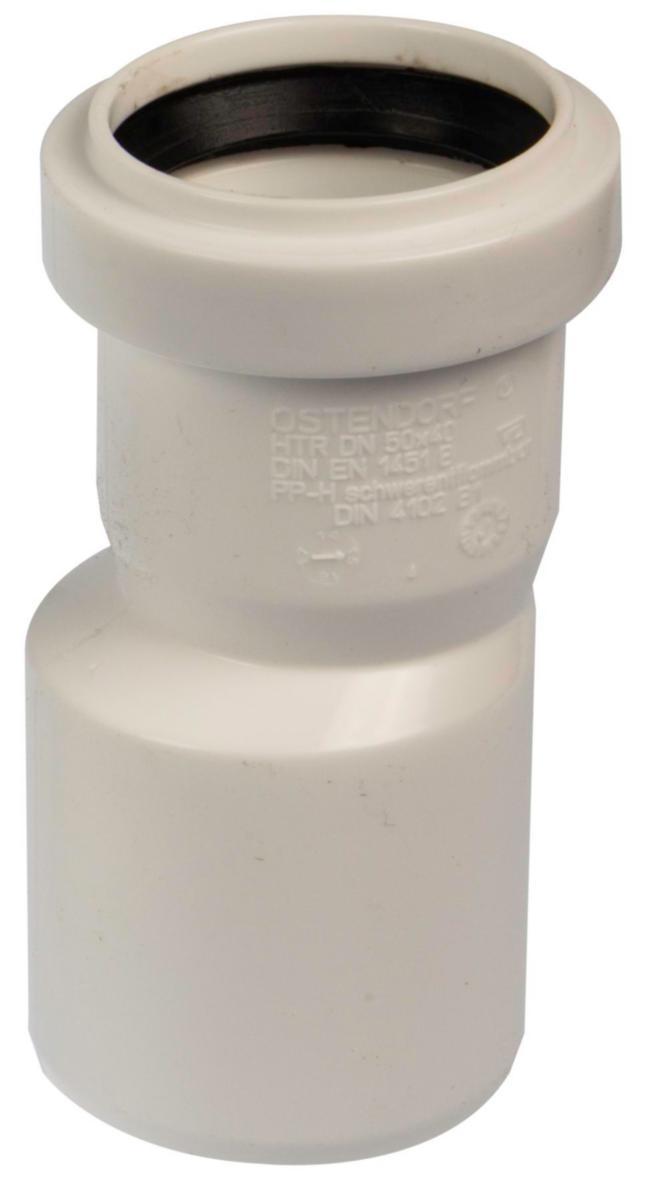 Hvid PP reduktion - Reduktion 50x40 mm PP hvid
