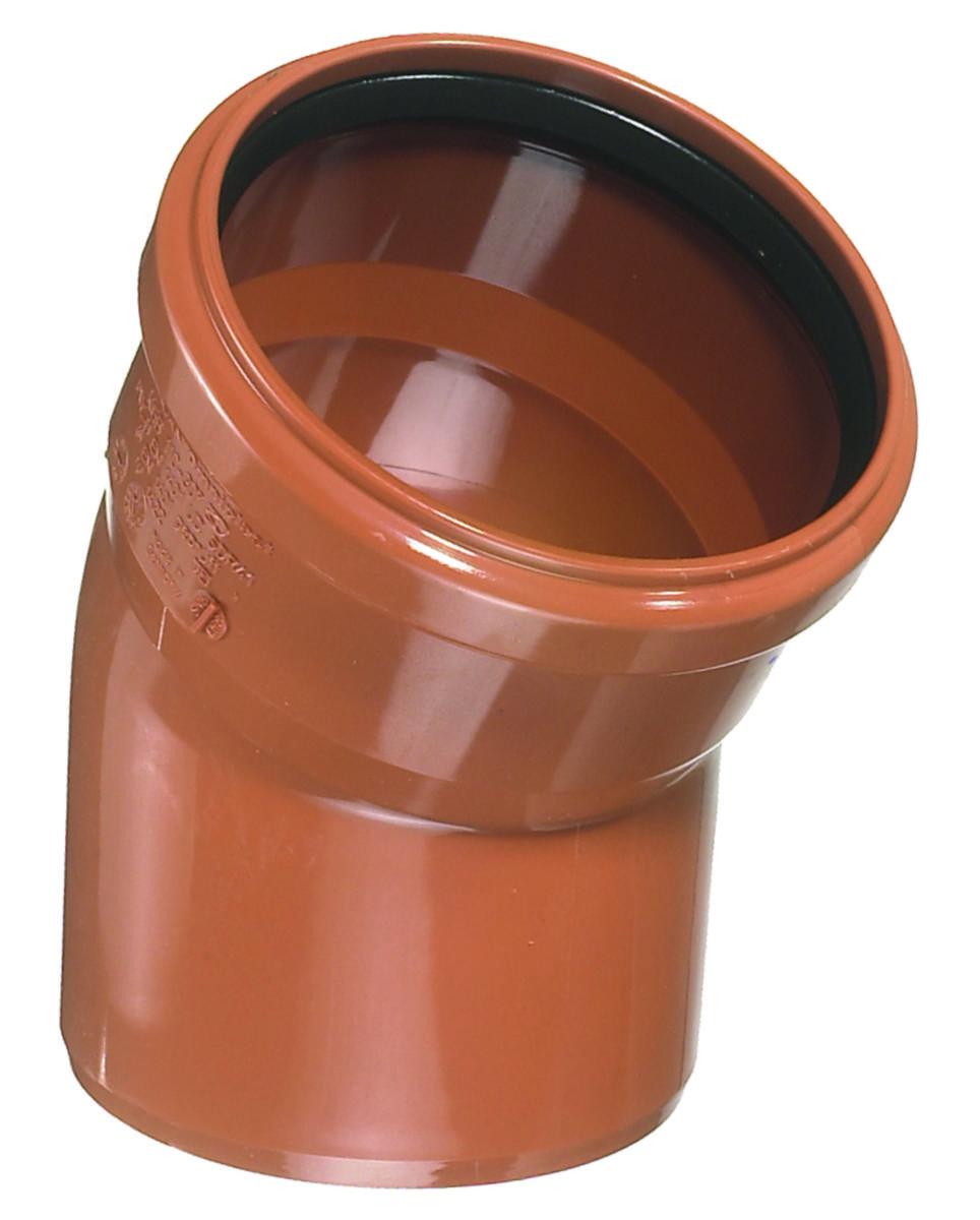 Rødt rør kloakbøjning 30 gr. - Kloakbøjning 110x30 gr rød