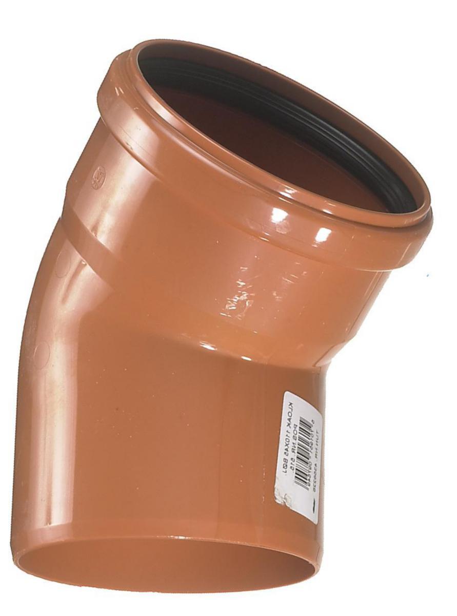 Røde rør kloakbøjning 45 gr. - Kloakbøjning 110x45 gr rød