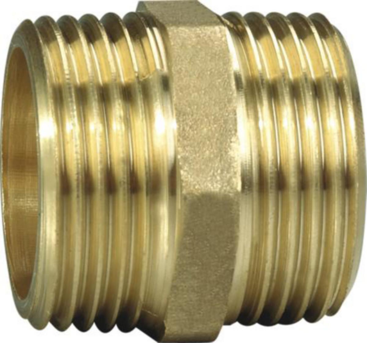 Messing brystnippel - Brystnippel 3/4"x1/2" messing