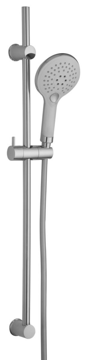 ADORA® brusestangsæt 3-spray, krom/hvid - ADORA Motus 120 brusestangsæt. 3 spray, stangØ19mm, krom/hvid